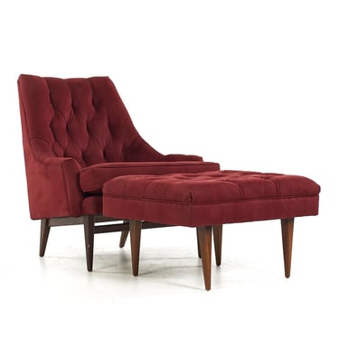 Milo Baughman for James Inc. Mid Century Lounge Chair with Ottoman - mcm 
