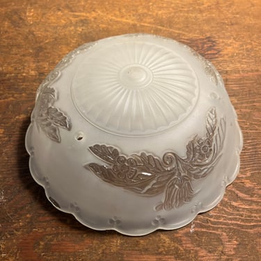 Vintage Frosted Floral Shade 10.375 x 4
