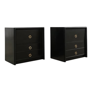 Pair of Paul Frankl for John Stuart Lacquered Nightstands