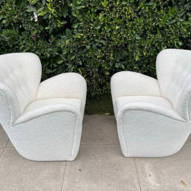 Wing back Arm Chairs / Pair 