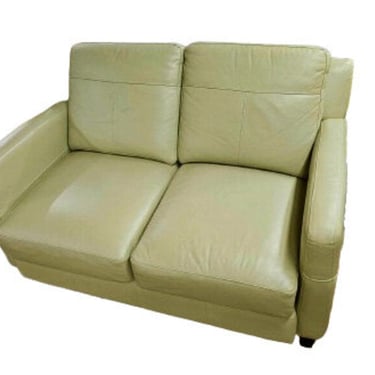 Citron Leather Loveseat