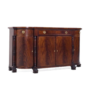 Hickory Chair Inlaid Mahogany and Brass Buffet Credenza 