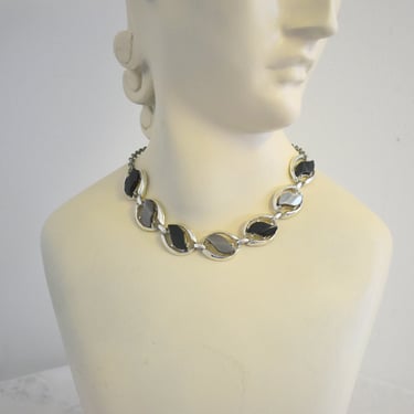 1960s Gray Thermoset Necklace 