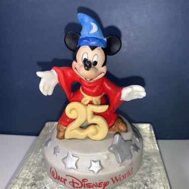 Vintage Disney Mickey Mouse Music Box 25th Anniversary Sorcerers Apprentice 