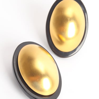 Golden Egg Oval Plate Earrings