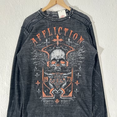 Y2k Affliction Reversible Longsleeve Thermal Shirt Sz. XL