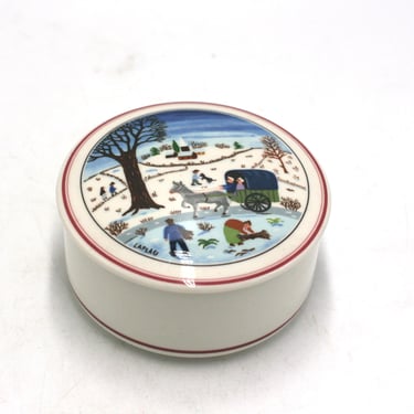 vintage Villeroy & Boch Naif Christmas Trinket Box 