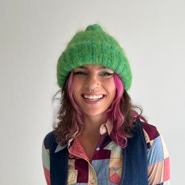 60s Mohair Pom Pom Beanie