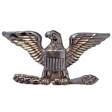 Vietnam USMC 97 Army Colonel Eagle Pin Back NS Meyer NY Should-R-Form Sterling 