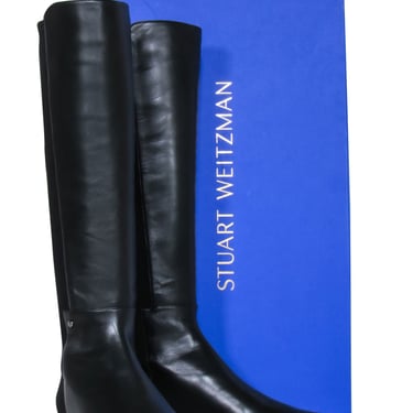 Stuart Weitzman - Black Leather Tall Boots Sz 11.5