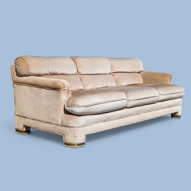 Vintage Sofa by Drexel Heritage, Postmodern, 80s, Velvet, Hollywood Regency, Couch, Mid Century 