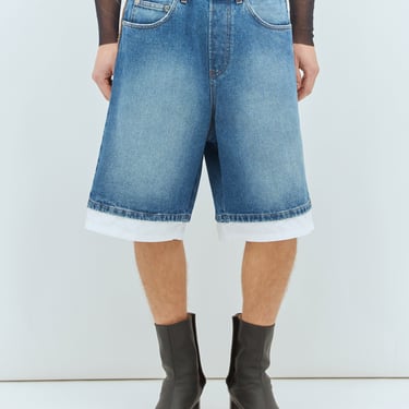 Jean Paul Gaultier Men Denim Panels Cotton Shorts