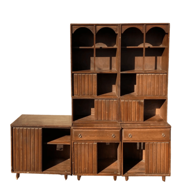 Mid Century Modular Walnut Wall Unit