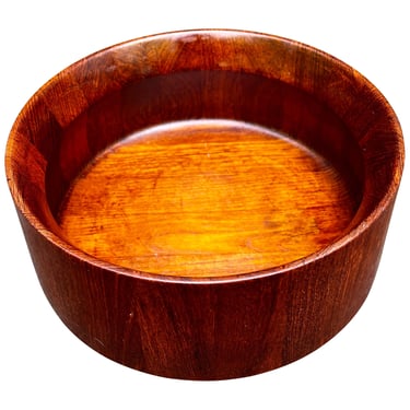 Sculptural Staved Teak Bowl by Jens Quistgaard for Dansk