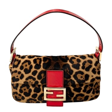 Fendi Cheetah Print Baguette Bag