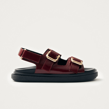 Harper onix burgundy leather sandals