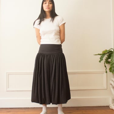 1980s Callaghan By Romeo Gigli Drop Waist Bubble Skirt 