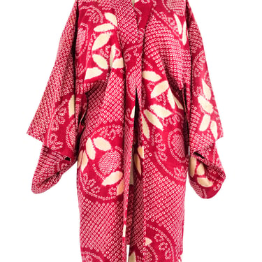 Berry Tie Dye Printed Kimono