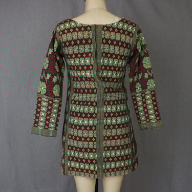 Indian Imports Embroidered Top / 1970's Bohemian Tunic / Vintage Women's CottonTop / Small 