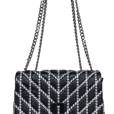 Karl Lagerfeld - Black Quilted Leather Shoulder Bag