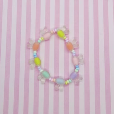 Bunny Bracelet Pastel Rainbow Beaded Jewelry Kawaii 