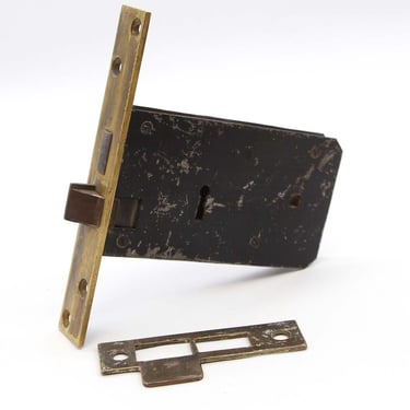 Vintage French Made Deep Backset Brass Door Mortise Lock