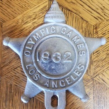 Summer Olympics 1932 Los Angeles License Plate Fob 