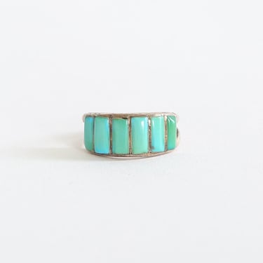 Vintage Sterling Silver TURQUOISE ring 6.5 - 6 3/4 