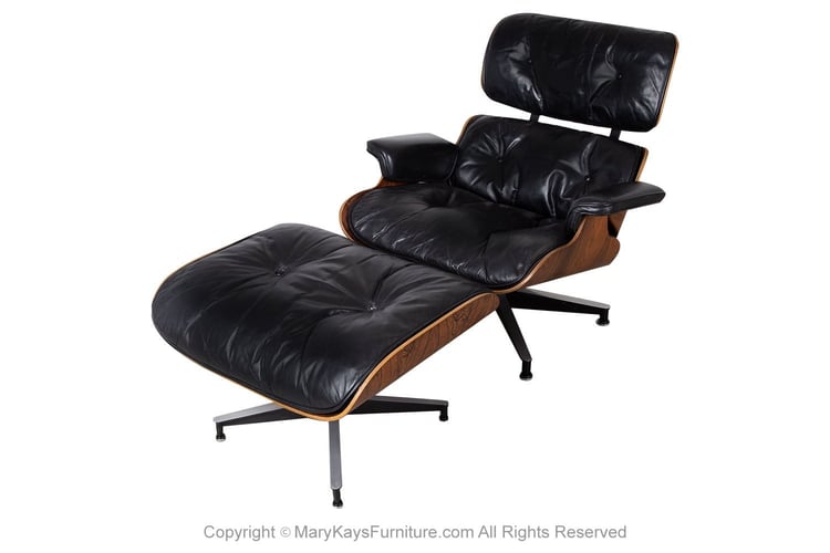 Mid-Century Charles & Ray Eames Herman Miller Lounge Chair Ottoman 