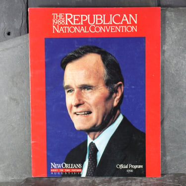 1988 Republican National Convention Official Program | George Bush | Ronald Reagan | Bixley Shop 