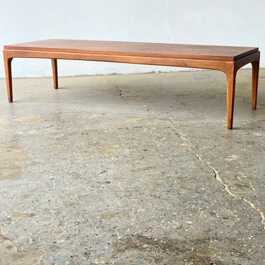 Mid Century Modern Lane Sleek and Low Walnut "Rhythm" Coffee Table 
