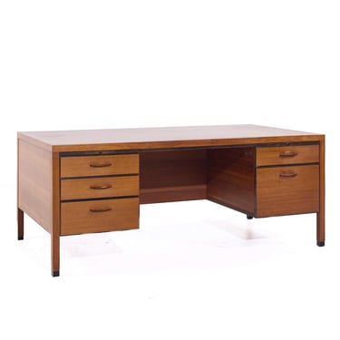 Kipp Stewart for Directional by Calvin Mid Century Walnut Executive Desk - mcm 