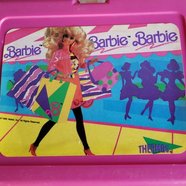Vintage 1990 BARBIE Lunchbox with Thermos 