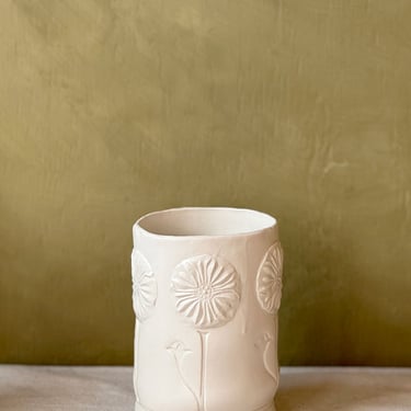 DBO Home + Sentiment Pottery | Large Cylinder Vase - White