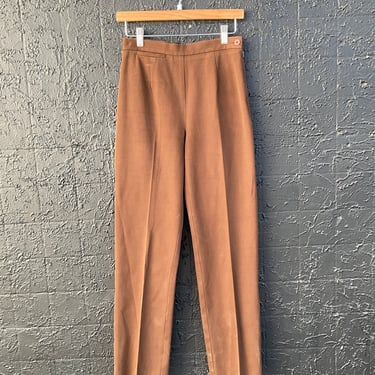 Brown Side Zip Pants