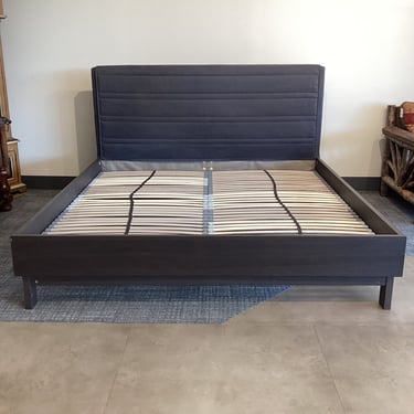 Gray IKEA King Bed B057