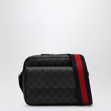 Gucci Gg Supreme Fabric Small Shoulder Bag Black/Grey Men