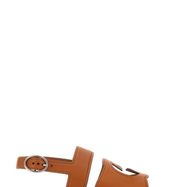 Gucci Man Caramel Leather Sandals