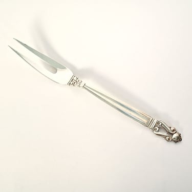 Georg Jensen Acorn Meat Fork 8 inch Danish Modern 