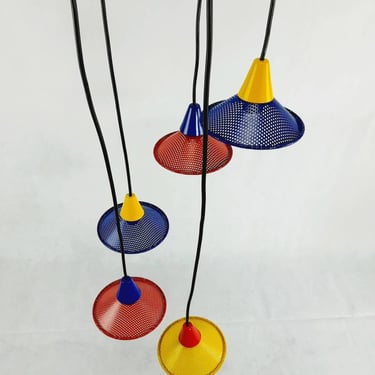 Memphis Pendant Lamp, Ceiling Memphis Lamp, Very Rare Pendant Lamp, Memphis Vintage Lamp, Made In Italy, Multicolor Pendant Lamp 