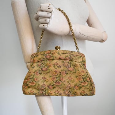 1940s Garay Floral Tapestry Handbag 