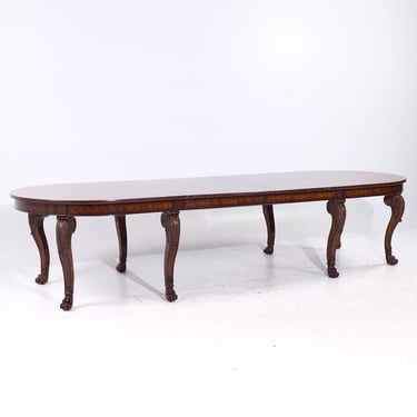 Ralph Lauren Mahogany Traditional Extendable Dining Table with 2 Leaves 