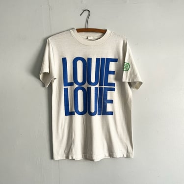 Vintage 80s Louie Louie I survived a party with the Kingsmen Shirt Size M 