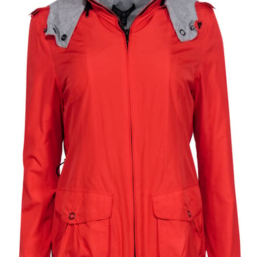 Lafayette 148 - Bright Red Weather Zip Up Jacket Sz P