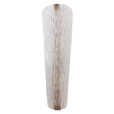 Wall sconce Murano glass handmade texture Made in Italy, 82 cm height, design lighting 