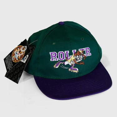 Vintage Looney Tunes Tazmanian Devil Roller Blading Snapback Hat