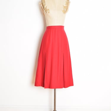 vintage 80s skirt PENDLETON red wool highwaisted midi modest secretary skirt L clothing 