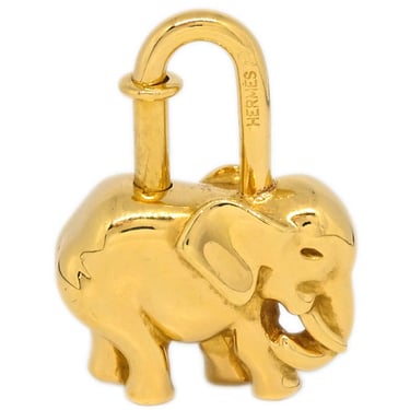 Hermes 1988 Elephant Cadena Gold Small Good