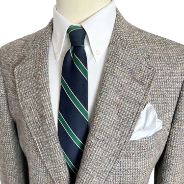 Vintage HARRIS TWEED Wool Blazer ~ 38 to 40 Long ~ Donegal ~ jacket / sport coat ~ Preppy / Ivy League / Trad ~ 