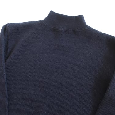 US Navy sweater / GOB sweater / 1960s US Navy gob wool knit dark navy watch sweater Small 